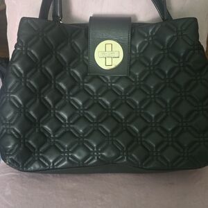 Kate Spade Black Quilted Shoulder Bag with Structured Design